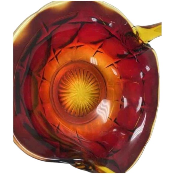 Amberina Glass Constellation Sunset Basket by Tiara Glass - Picture 3 of 9